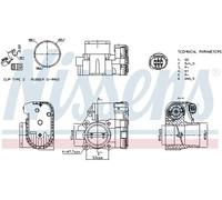 Cuerpo del acelerador eléctrico 955093 NISSENS para FORD FUSION FOCUS II B-MAX