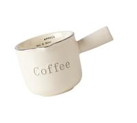 Cuerpo ergonómico de leche de cerámica con control preciso de flujo con líneas de medición, apto para lavavajillas, taza de servir salsa de una sola manija