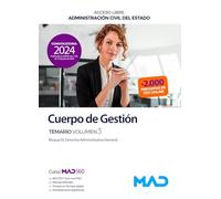 CUERPO GESTION ADMINISTRACION CIVIL ESTADO. TEMARIO VOLUMEN 3