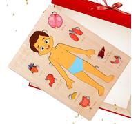 Cuerpo Humano para Niños, Puzle De Madera Educativo del Cuerpo Humano, Viaje Educativo para Niños Y Jóvenes Aprendizaje Escolar