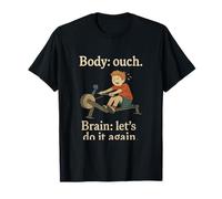 Cuerpo Ouch Cerebro Vamos a hacerlo de nuevo Vintage Cartoon Camiseta