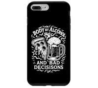 Cuerpo Por El Alcohol Y Las Malas Decisiones Tatuaje Pizza Pastel Cerveza Arte Carcasa para iPhone 7 Plus/8 Plus