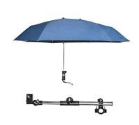 Cuerpo solar universal UV Parasol, paraguas de silla con abrazadera ajustable, paraguas de silla de ruedas de protección de lluvia/UV, 40.9 Parasol extendido de doble lado para sillas de ruedas, sill