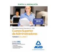 Cuerpo Superior de Administradores [Especialidad Gestión Financiera (A1 1200)] de la Junta de Andalucía. Temario Volumen 1