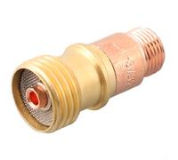 Cuerpo tensor de latón macizo para boquilla de gas corta con red para quemador TIG WP-17 18 26, accesorios de soldadura para una construcción robusta, ajuste preciso, 14 x 28,1 mm, oro, 1 unidad (2,4