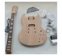 Cuerpo Y Cuello De Madera De Caoba Sin Terminar Con Todo El Kit De Bricolaje De Guitarra Eléctrica De Hardware kit de guitarra electrica sin terminar