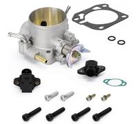 Cuerpos de mariposa del motor del automóvil Compatible con Hondas B16 B18 D16 F22 B20 D/B/H/F EG EK H22 PQY6959 Colector de admisión plateado Cuerpo del acelerador de 70 mm Cuerpo de mariposa motor