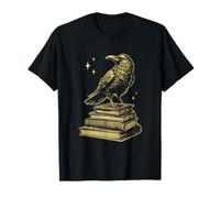 Cuervo Amarillo Libro Lectura Arte Gótico Camiseta