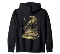 Cuervo Amarillo Libro Lectura Arte Gótico Sudadera con Capucha