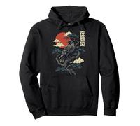 Cuervo Arte Japonés Sudadera con Capucha