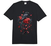 Cuervo con Rosas sobre una Cruz - Gótico Comfort Colors Adult Heavyweight T-Shirt