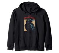 Cuervo de las mujeres de la noche espeluznante de Raven's Call Sudadera con Capucha