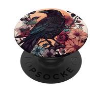 Cuervo de otoño gótico Brujo PopSockets PopGrip Adhesivo