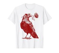 Cuervo de San Valentín con corazón Gafas de Sol Floral romántico Animal Camiseta