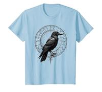 Cuervo de Valhalla Cuervos Runas de Odín Brújula nórdica Vikingo Camiseta, Niños, Azul Bebé, 6 años