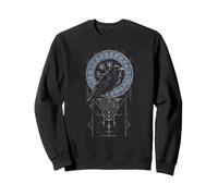 Cuervo de Valhalla Cuervos Runas de Odín Brújula nórdica Vikingo Sudadera
