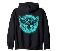 Cuervo de Valhalla Cuervos Runas de Odín Brújula nórdica Vikingo Sudadera con Capucha