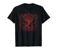 Cuervo de Valhalla Cuervos Runas de Odín Mitos nórdicos Vikingos Camiseta