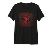 Cuervo de Valhalla Cuervos Runas de Odín Mitos nórdicos Vikingos Camiseta Premium