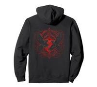Cuervo de Valhalla Cuervos Runas de Odín Mitos nórdicos Vikingos Sudadera con Capucha