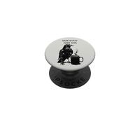 Cuervo Divertido Bebe Café Negro como mi Alma PopSockets PopGrip Adhesivo