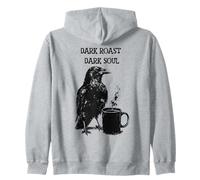 Cuervo Divertido Bebe Café Negro como mi Alma Sudadera con Capucha