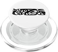Cuervo Estilo línea de Forma India nativa Americana de la Costa noroeste PopSockets PopGrip para MagSafe