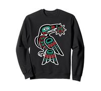 Cuervo Estilo noroeste del Pacífico roba pájaro tramposo Sol Sudadera