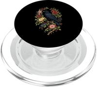 Cuervo Floral Cuervo con Flores Gótico Naturaleza Ave Cuervo PopSockets PopGrip para MagSafe