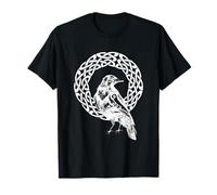 Cuervo gótico pájaro cuervo luna luz noche cementerio niebla estilo Camiseta