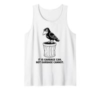 Cuervo Inteligente de Dibujos Animados de Basura no Puede la Basura no Puede sonreír Camiseta sin Mangas