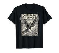 Cuervo justificadamente furioso Anti-Patriarcado Peste Doctor Raven Camiseta gráfica económica