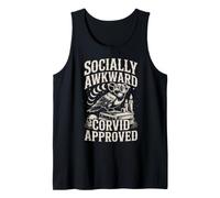 Cuervo Lector Fases Lunares Humor gótico Camiseta sin Mangas