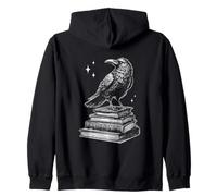 Cuervo Libro Amante Lectura Literaria Estilo Clásico Sudadera con Capucha
