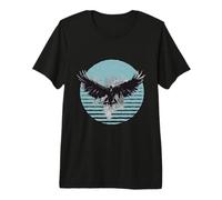 Cuervo Luna Cuervo gótico Naturaleza Oscura Pájaro místico Camiseta Premium