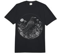 Cuervo Negro, Cuervo, Flores Silvestres, botánicas, góticas, Florales, Vintage Comfort Colors Adult Heavyweight T-Shirt