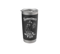 Cuervo Pájaro Gótico Introvertido Sarcástico Dichos Vaso térmico de acero inoxidable de doble pared