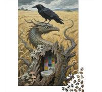 Cuervo Puzzle De 1000 Piezas The Cuervo in The Tree Rompecabezas Adultos De 1000 Piezas Juego Entretenimiento Creativo 1000pcs (75x50cm)