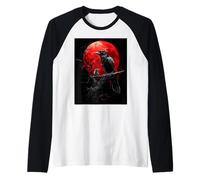 Cuervo Rata Luna Hombre Gótico Sombrío Mujer Cuervo Camiseta Manga Raglan