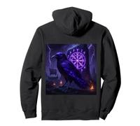 Cuervo Vikingo Hugin & Munin Runas vikingas Árbol de la Vida Sudadera con Capucha