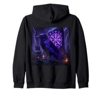 Cuervo Vikingo Hugin & Munin Runas vikingas Árbol de la Vida Sudadera con Capucha