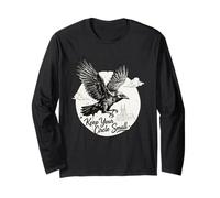 Cuervo Volador Keep Your Circle Pequeño Cuervo Vintage Minimal Manga Larga