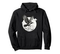 Cuervo Volador Keep Your Circle Pequeño Cuervo Vintage Minimal Sudadera con Capucha