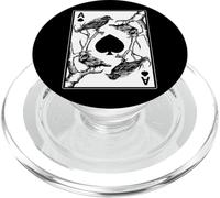 Cuervo y el As de Espada Oculto Tarot Estético de la Muerte PopSockets PopGrip para MagSafe