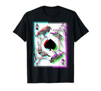 Cuervo Y El As De Picas Oculto Muerte Vaporwave Tarot Camiseta