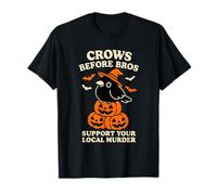 Cuervos Antes de Bros Halloween Cuervo Divertido Lindo Mujer Adolescente Camiseta