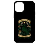 Cuervos Antes de Bros Mujeres Vintage Raven Moon Phases Carcasa para iPhone 12/12 Pro