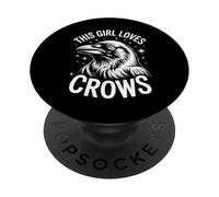 Cuervos Chica Cuervo Divertido PopSockets PopGrip Adhesivo