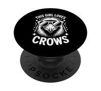 Cuervos Chica Cuervo Divertido PopSockets PopGrip Adhesivo