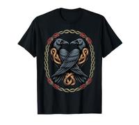 Cuervos de mitología nórdica - Huginn & Muninn Mystical Raven Camiseta